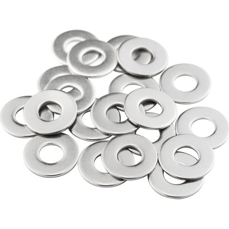 BEBUSINGOTO M8-Metallscheiben, 20 Stück, flache Scheiben, M8 x 20 mm, Edelstahlscheibe, 304 Edelstahlscheibe, Penny-Scheiben für Schrauben und Muttern (1/3)