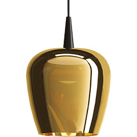 Zafferano Lampe À Suspension Bilia 230V Led 8W 2700K Verre Borosilicaté Noir Et Or Antique Design En Cloche Moderne Haute Efficacité Cri 90 (1/3)