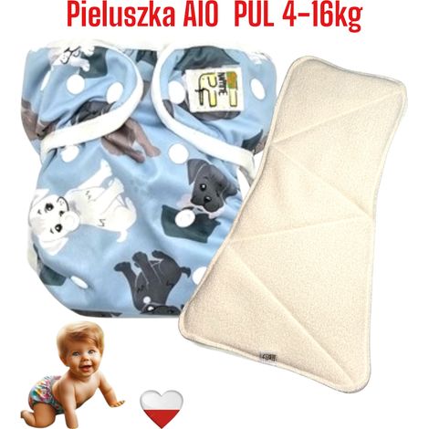 Pannolino riutilizzabile AIO PUL per cani blu NappiMe (1/4)