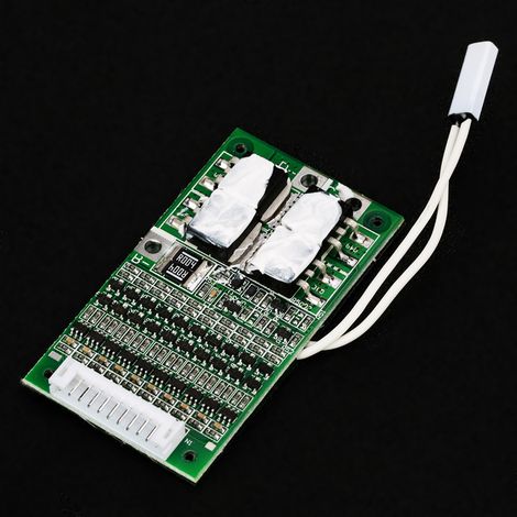 Carte PCB de gestion de batterie (BMS) avec fonction d'équilibrage pour 10 cellules Li-ion 18650, 36 V, 30 A (10S). (1/5)
