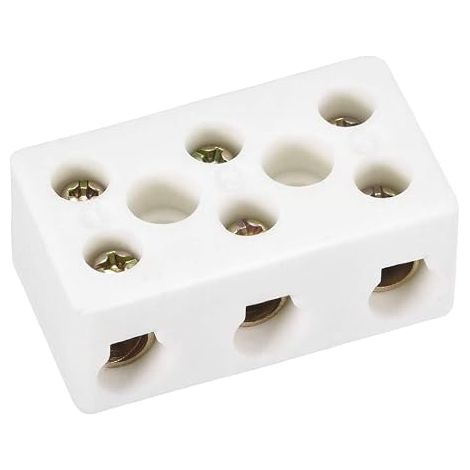 3 Voie Céramiques Borniers Haute Température Porcelaine Céramique Connecteurs pour Électrique Fil Câble (1/5)