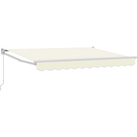 Toldo retráctil Crema 3 x 2 m 100% Poliéster y Aluminio vidaXL