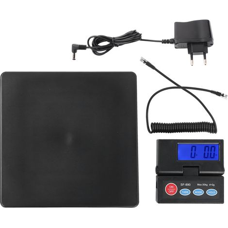 Eosnow Balance de colis Postal 50kg/2g, outil de mesure Portable de pesage d'expédition intelligent avec adaptateur secteur, prise 100-240VEU