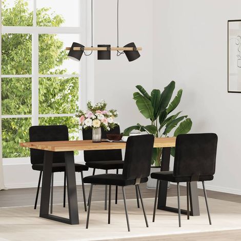 Lot de 4 Chaises à manger,Chaise de cuisine Noir Velours CFW29258 (1/5)