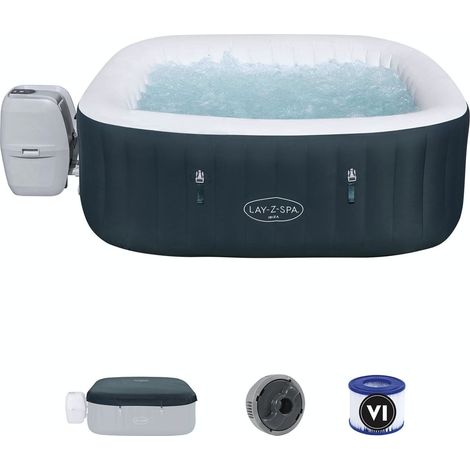 Spa Hinchable Bestway Lay-Z-Spa Ibiza Energy-Efficient AirJet 6 180x180x66 cm para 4-6 personas en verde oscuro Airjet 140 chorros