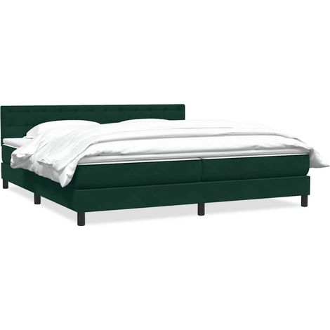 Maison Exclusive - Boxspringbett mit Matratze Dunkelgrün 180x220 (1/5)
