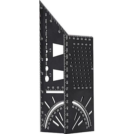 querre Menuisier 3d, Angle Rgle Alliage D'aluminium 45 90 Degrs D'onglet Travail Du Bois Rgle De Mesure Poutres Tubes Tridimensionnel Pour Dcorati (1/5)