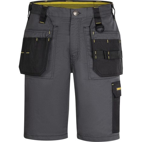 Stanley - Herren-Arbeitsshorts, Gr. 3, grau/schwarz 49973/52