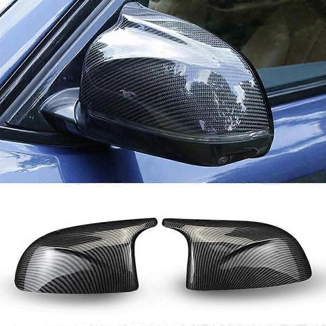 Lot de 2 coques de rétroviseurs extérieurs noires carbone pour BMW Série X3, X4 et X5 (G01, G02, G05) - Accessoires auto