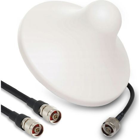 Set di antenne a fungo da 7 dBi, cavo laterale da 30 cm Nf + connettore da 10 m SRF240 Nm-Nm (1/4)
