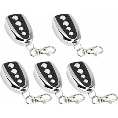 Set of 5 remote-controlled electric garage door openers, 433 MHz for cloning gates, garage doors, universal electric cloning (5 pieces)