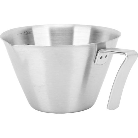 Tasse à mesurer à café 100 ml en acier inoxydable 304, portable et antirouille, couleur argent. (1/5)