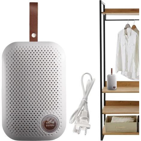 Déshumidificateur Mini pour Salle de Bain Absorbeur d'Humidité Suspendable Déshumidificateur Compact Portatif Silencieux pour Salle de Bain avec Dragonne,Pour Intérieur, Maison, Placard, (1/5)