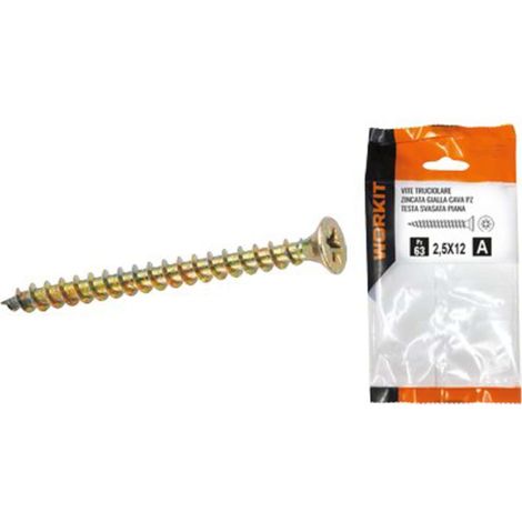 VITE TRUCIOLARE TSP ZINCATA GIALLA SELF WORKIT - CAVA PZ FILETTO INTERO MM 3,5X20 CF=PZ 47 - 5 confezione
