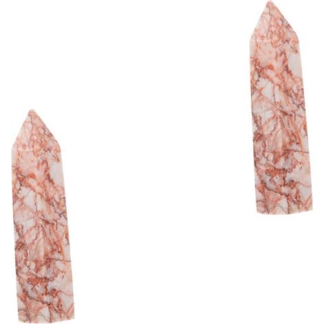2 Pièces Hexagonal en Rhodochrosite Mini Pierre Chakra Hexagonal Decoration Interieur décoration Interieur Colonne hexagonale décorative décor de Bureau à la Maison (1/5)