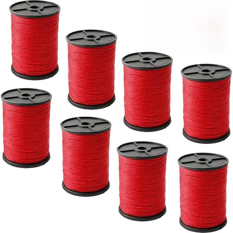 Lot de 8 cordons de maçonnerie - 100 m x 2 mm - Rouge (1/5)