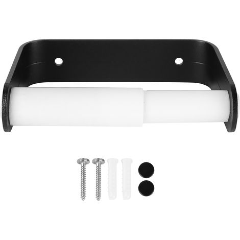 Porte-papier toilette en aluminium noir spatial, support de rangement pour rouleaux de papier, accessoires de salle de bain (1/5)