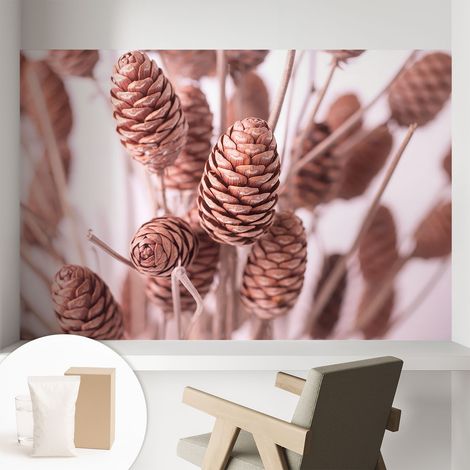 Papier peint intissé à motifs décoratifs pour salon chambre et bureau Décoration murale élégante avec colle Élégance naturelle 104x70 cm (1/5)