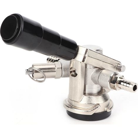 Raccord distributeur de fût à bière type D acier inox 304 argenté 10.3x6 cm avec détendeur bar restaurant hôtel maison 1 pièce (1/5)
