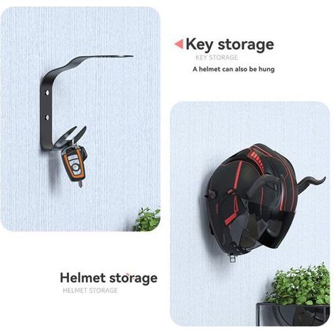 1 colour: Black Material: Stainless steel Hook for electric scooter helmet Wall mount for helmets/capsule. (1/5)