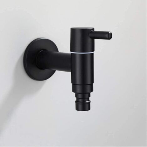 Sollbry Robinet d'évier, robinet d'évier, robinet d'évier de salle de bain de luxe, robinet de lavabo artistique, robinet chaud et froid (noir) (1/3)