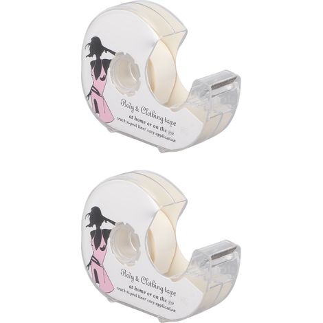 Lot de 2 bandes adhésives transparentes double face pour vêtements, idéales pour les encolures, les poignets de gilets, les écharpes et les soutiens-gorge. (1/5)