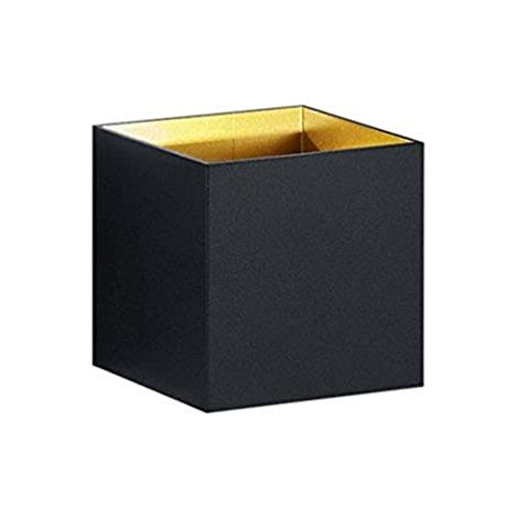 Applique Parete Interno Led Cubo Bi-direzionale Nero Oro Louis GD Trio (1/4)