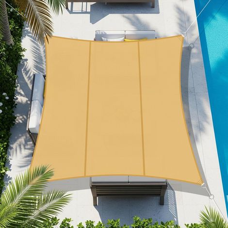 Voile d'ombrage imperméable Rectangle 3x4m Blocage UV Résistant aux intempéries pour Patio Extérieur Jardin Arrière-Cour,Anthracite (1/5)