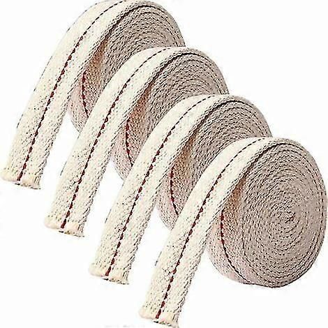 1 rouleau de mèche en coton de 1 m de long et 20 mm de large pour lampe à pétrole, mèche de rechange pour lampe à huile, lampe torche de jardin. (4 rouleaux) (1/4)