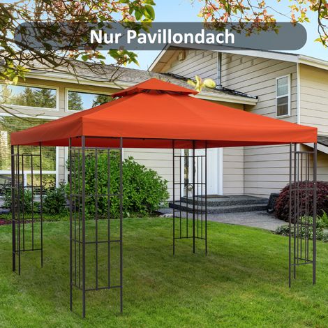 Toit de rechange 3 x 3 m polyester rouge OKMYHOME (1/4)