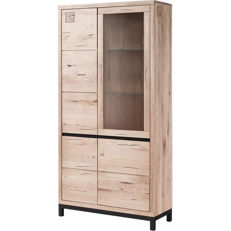 Vitrine Wildeiche 103x40x205 bianco geölt VILLANDERS 201 (1/3)
