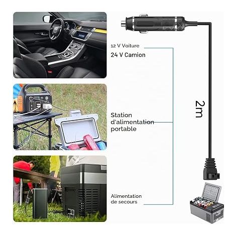 Adaptateur Convertisseur, Convertisseur De Tension 12v, Adaptateur Allume Cigare, Adaptateur, Chargeur Transformateur Convertisseur Glacière (1/3)