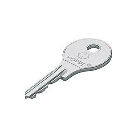 HOPPE Fenstergriffschlüssel gleichschließend 2D156 Eisen, vernickelt (1/2)