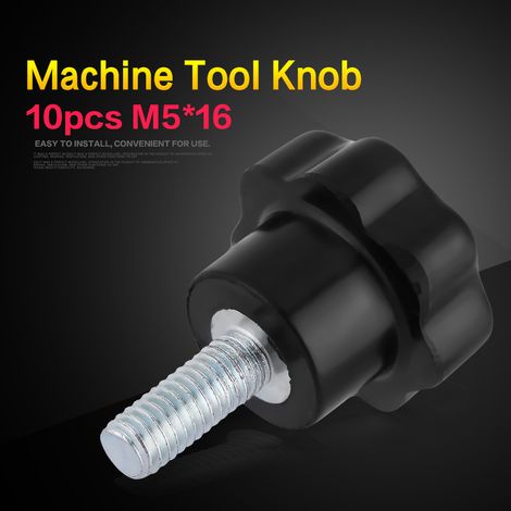 Ensemble de 10 vis à tête étoilée en plastique M516, accessoires pour machines-outils, noir (1/5)
