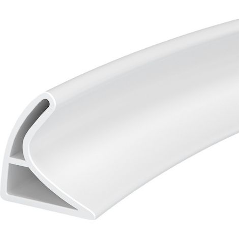 Sollbry Junta antidesbordamiento para puerta de ducha, tira impermeable de silicona para lavabo, tira flexible para ducha y cocina (blanca, 60 cm) (1/5)