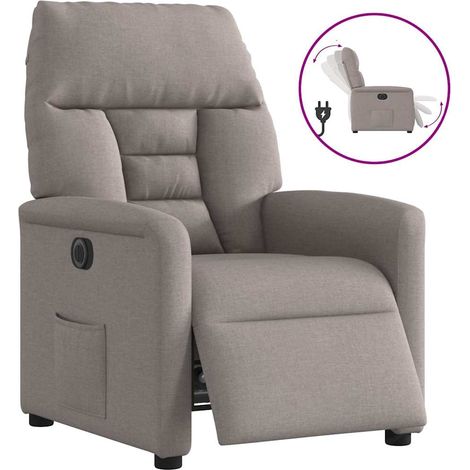 Relaxsessel Elektrisch Taupe Stoff