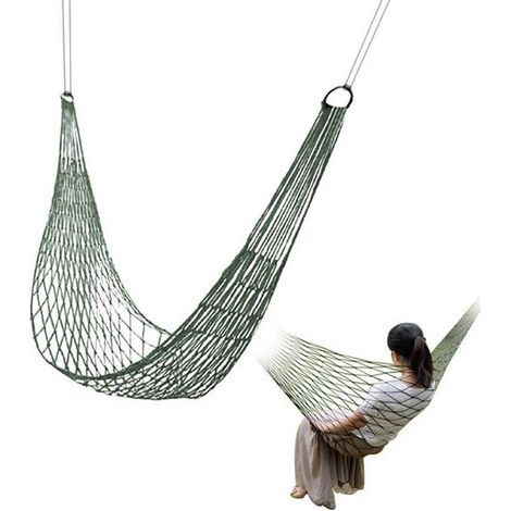 Travel Camping Hamac - Coin Confortable Nylon Mesh Rope Hamac Sleeping Hanging Bed(275x80cm) (1/5)