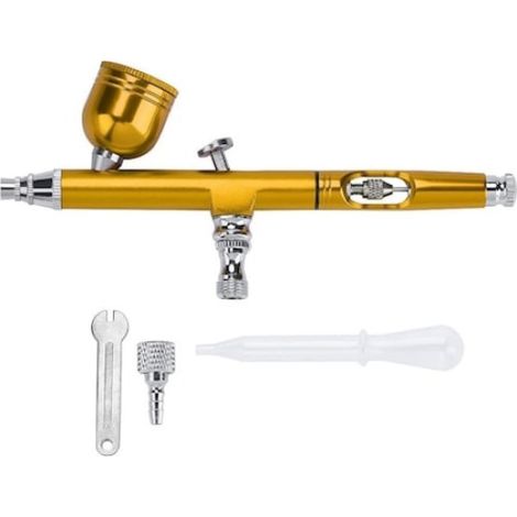 1 Kit aérographe, compresseur, buse 0,3 mm, godet 7 cc, double action, maquillage, manucure, décoration (1/5)