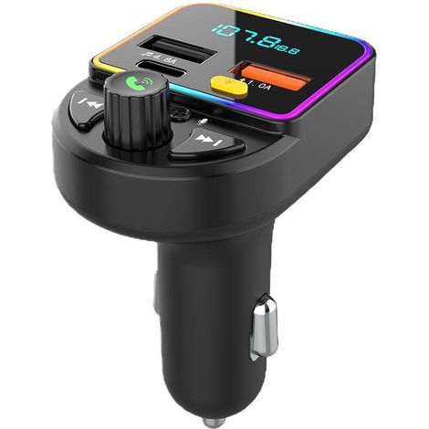 Émetteur FM P12, kit mains libres Bluetooth pour voiture, charge rapide QC3.0, lecteur MP3 pour voiture, lecture de musique – unité nue P12 (1/3)