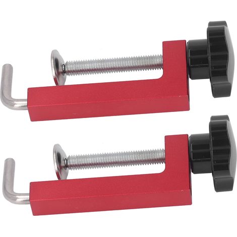 Lot de 2 pinces de fixation en G en alliage d'aluminium, 35-160 mm, pour scie circulaire de table à bois. (1/5)
