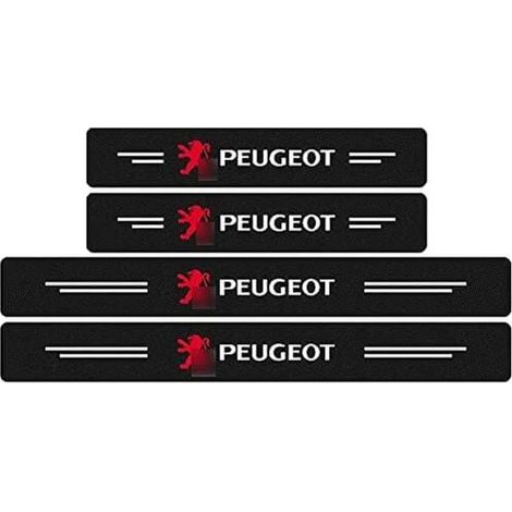 4-teilige Auto-Einstiegsleisten aus Kohlefaser,Einstiegsleisten aus Kohlefaser,Für Peugeots 107 108 206 207 308 307 508 3008,Auto-Styling-Zubehör für Einstiegsleisten (1/5)