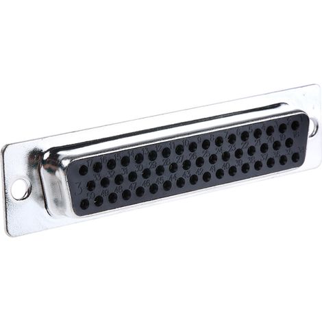 Connecteur Sub-D RS PRO 50 voies Femelle Traversant Droit (1/2)