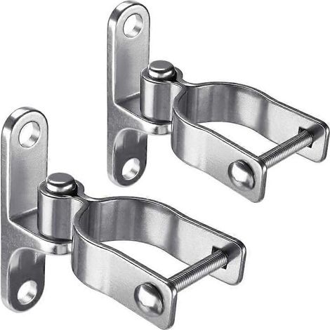 Lot de 2 charnières murales pour portail, charnière de portail agricole de 1-3/8 pouce, charnière de portail tubulaire en acier inoxydable 304, charnière de clôture (1/5)