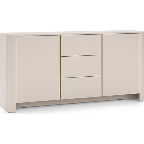 Credenza, Cashmere, 168 x 39 x 84 cm Mobile moderno con bordi arrotondati (1/5)