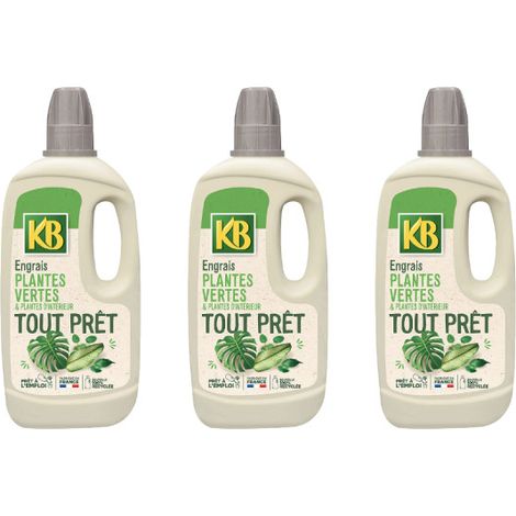 Lot de 3 engrais tout prêt plantes vertes et plantes d'intérieur KB - 1L (1/5)