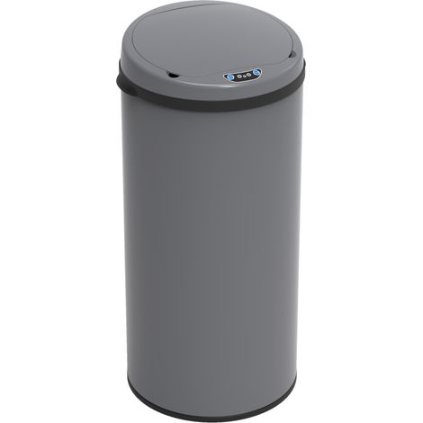 Svita – Poubelle automatique 50L avec capteur infrarouge – Acier revêtu – Design hygiénique – Indicateur LED – Anneau de serrage pour sac