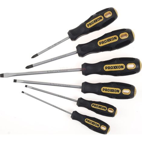 Set di 6 cacciaviti a taglio e croce Pozidriv Proxxon 22606
