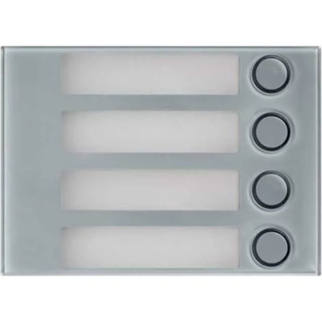 URMET 1168/14G - Frontalino Alpha 4 Pulsanti - Grigio