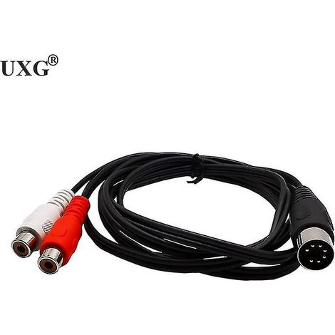 Conector macho DIN de 7 pines a conector macho/hembra RCA Lotus de 2 pines, cable adaptador de TV B&O vintage, 50 cm/150 cm/5 pies/1,5 m, conector hembra RCA de 7 pines. (1/4)