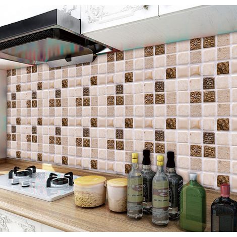 40 pièces de décoration de carreaux créatifs en mosaïque tridimensionnelle à film lumineux MSC074 (1/5)